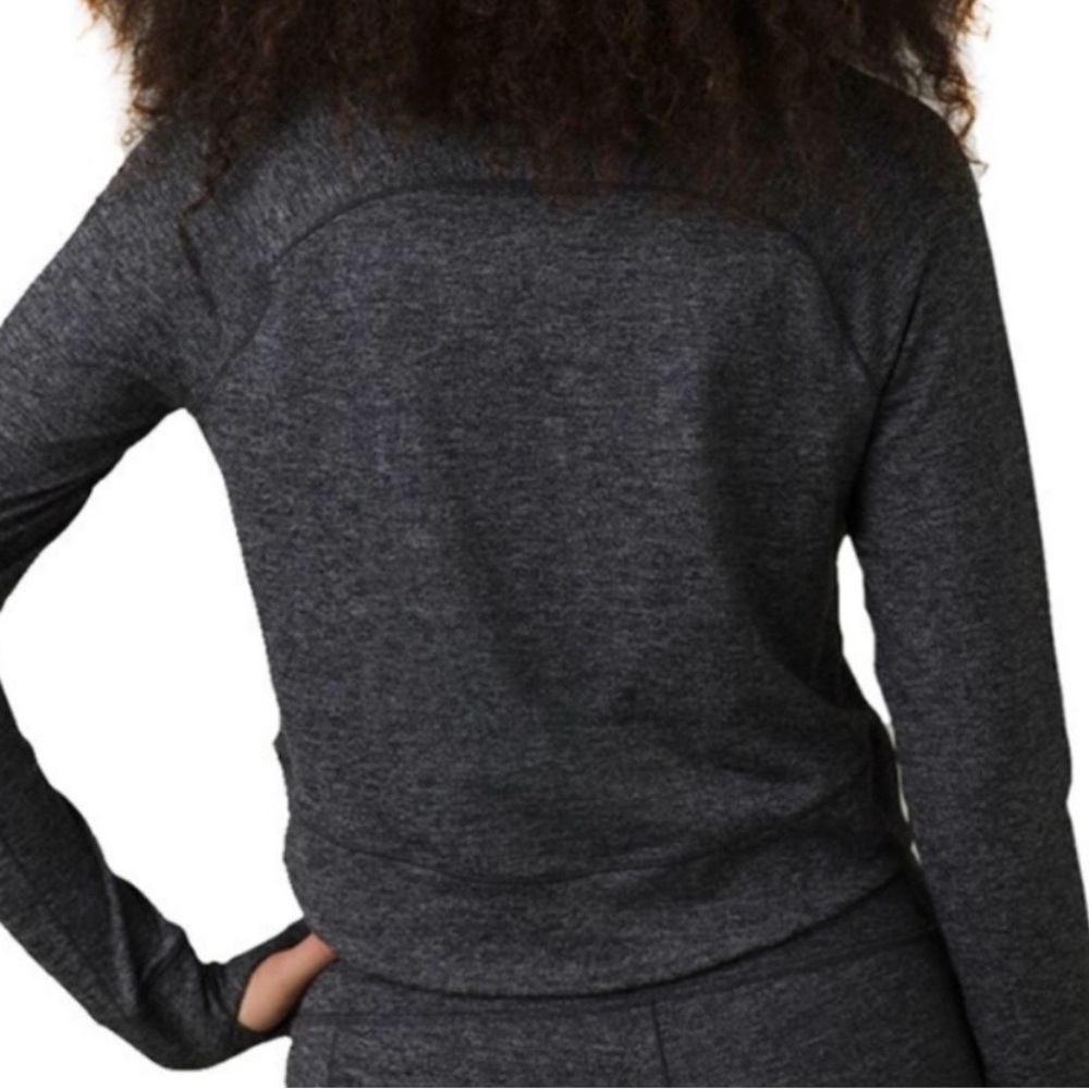 Prana Herringbone Patterned Gray Zawn Top - image 2